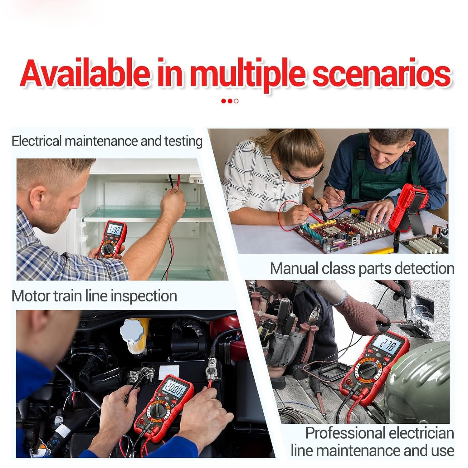 AENEG SZ302 Compact Multimeter with Backlit LCD & Non-Contact Voltage Detection