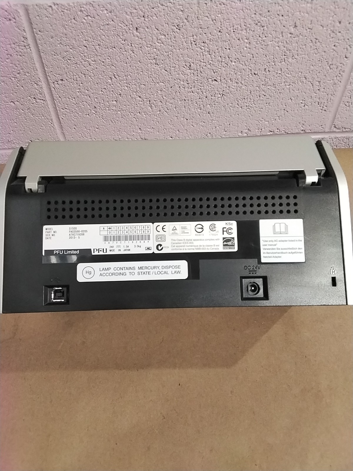 Fujitsu ScanSnap S1500M Document Scanner. READ DESCRIPTION. Untested .WORKS!?!?