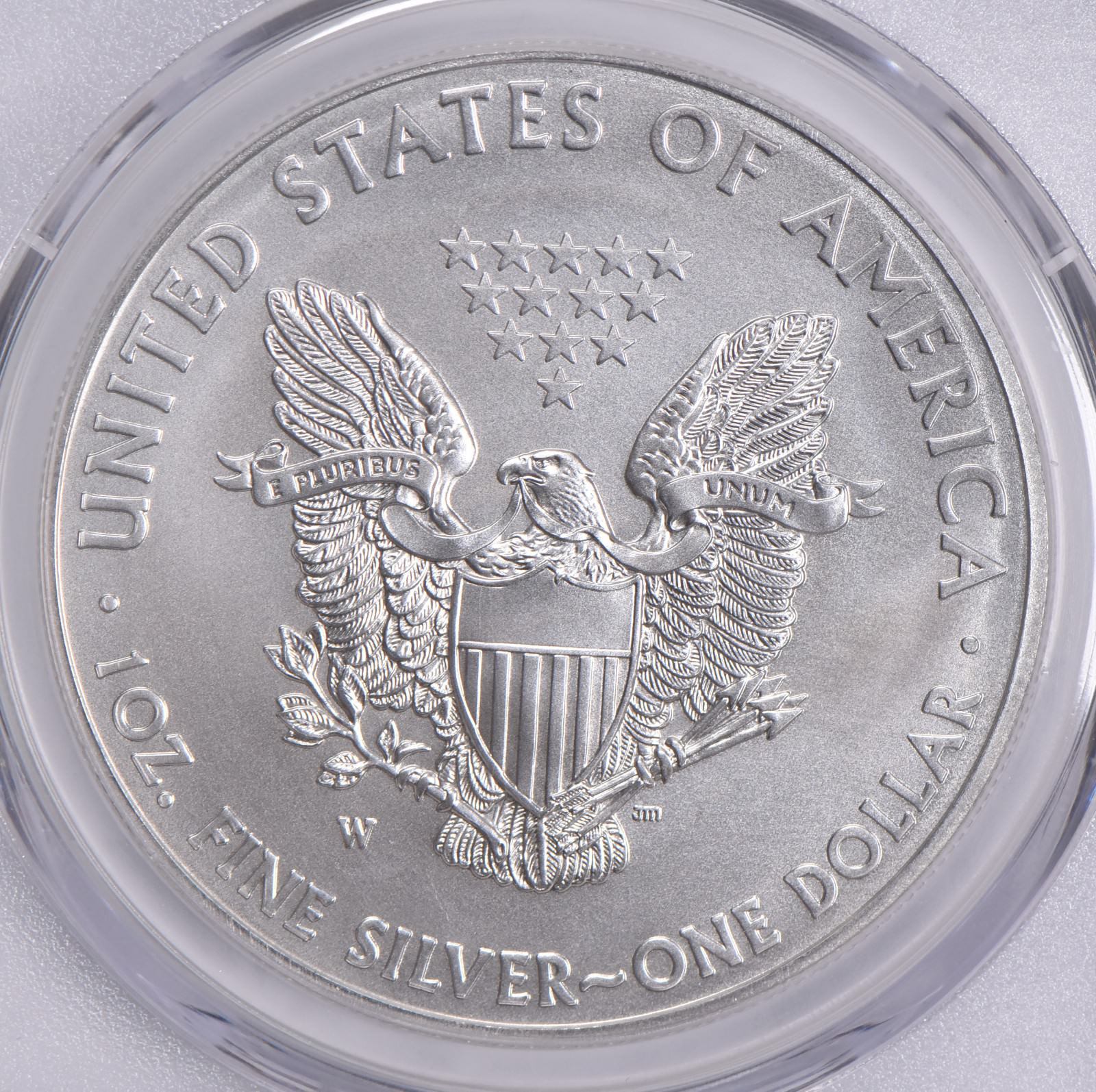 SP70 2014-W BURNISHED SILVER EAGLE PCGS Blue Label