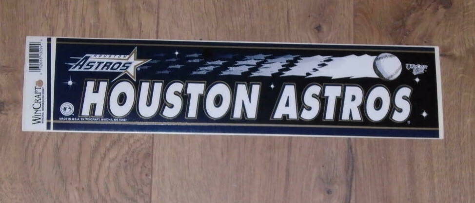HOUSTON ASTROS BASEBALL BUMPER STICKER VERY NICE