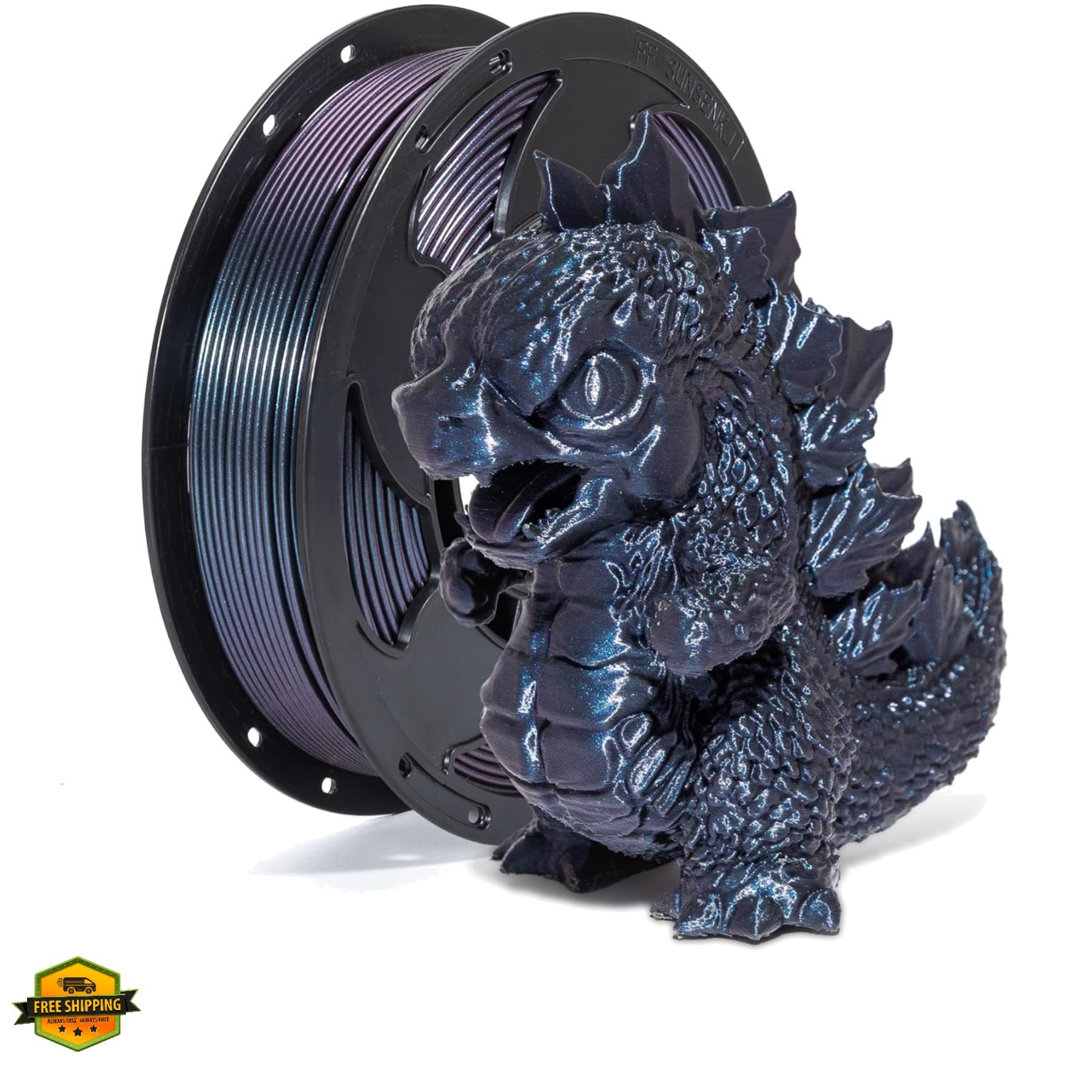 Chameleon Burnt Titanium 1.75mm PLA Filament with Glitter Sparkle, Metallic S...