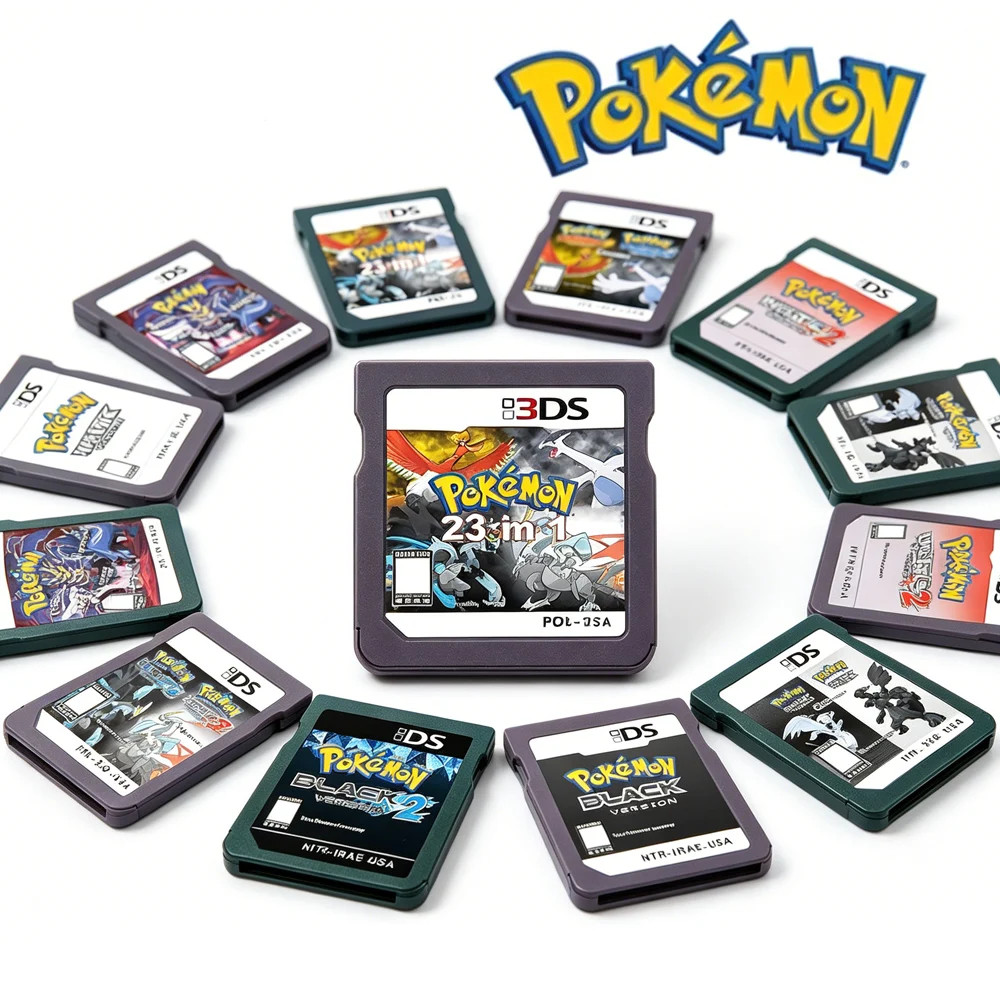 DS Pokemon Game New 23 in 1 Series Memory Card for 3DS Video Game Console Englis
