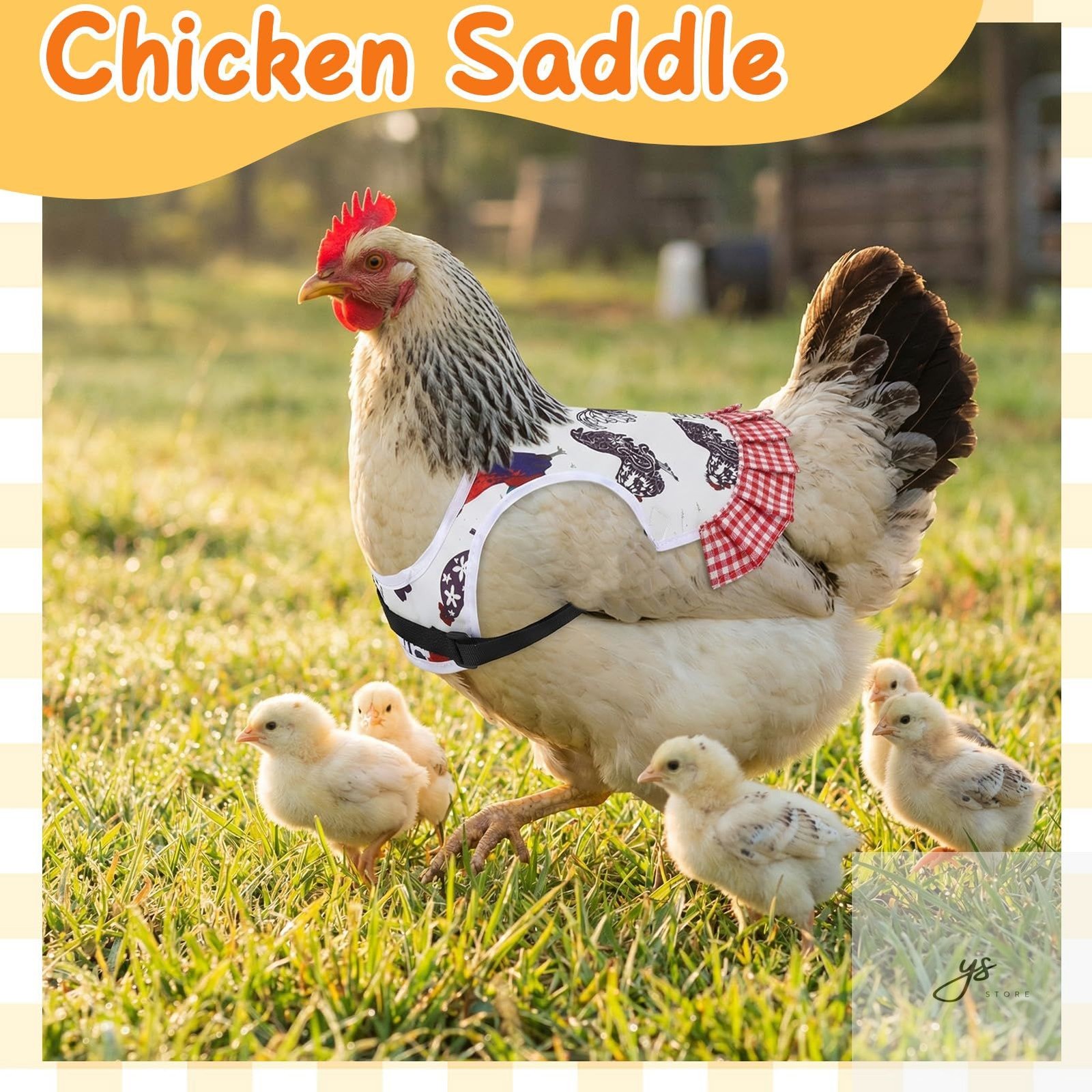 6 Pcs Chicken Saddle for Hens, Chicken Aprons Back Protector for Hens, Chickens