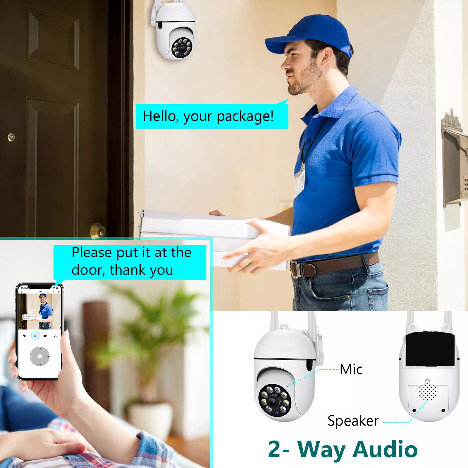 4x Wireless 5G WiFi Security Camera System Smart outdoor Night Vision Cam 1080P
