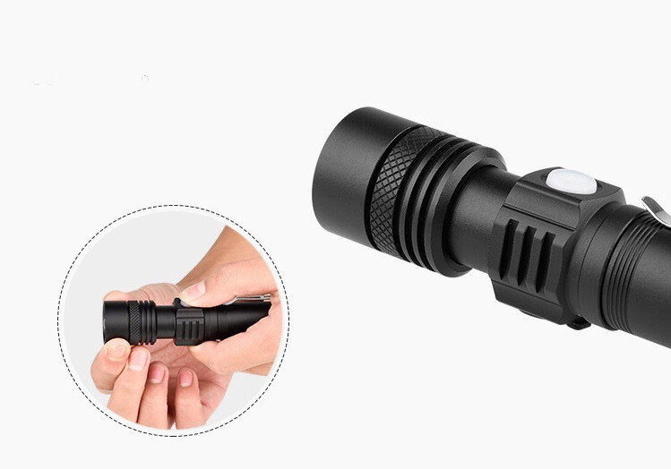 LED 3Modes USB Rechargeable Flashlight Torch Zoom Lamp Light battery