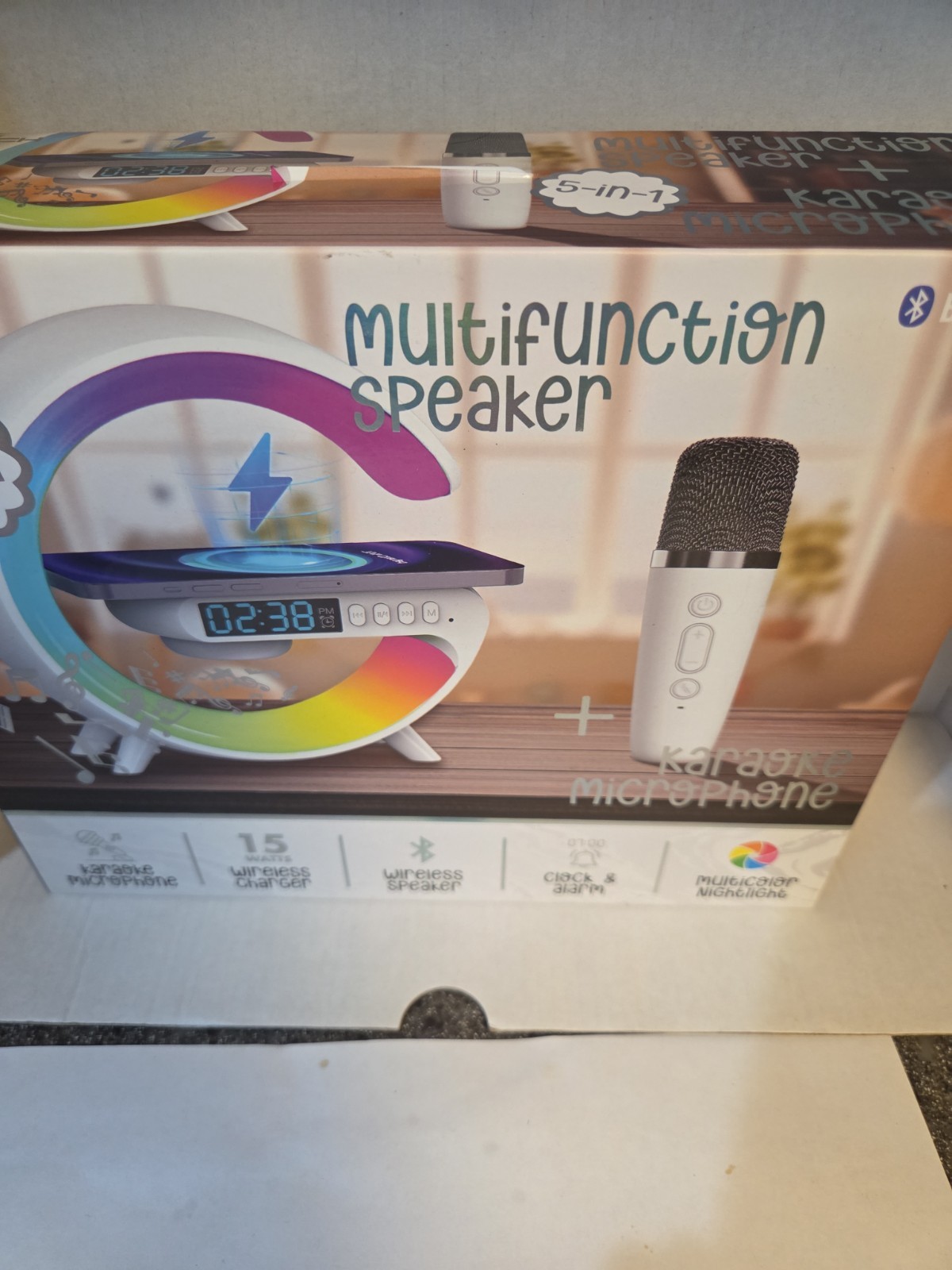 St Simply Tech- 5 N 1 Multi Function + Karaoke Microphone Bluetooth. Brand New