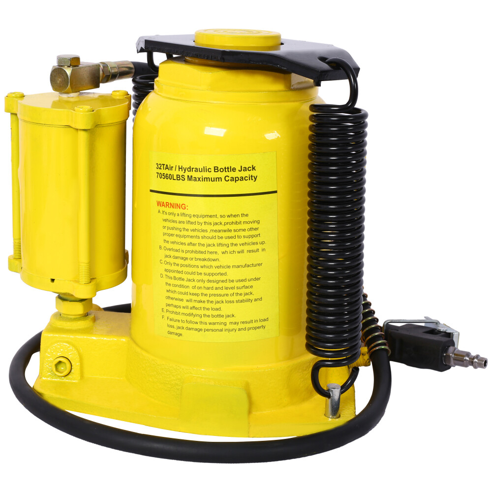 Air Hydraulic Bottle Jack 32 Ton/70550 LBS All Welded Bottle Jack for Truck RV