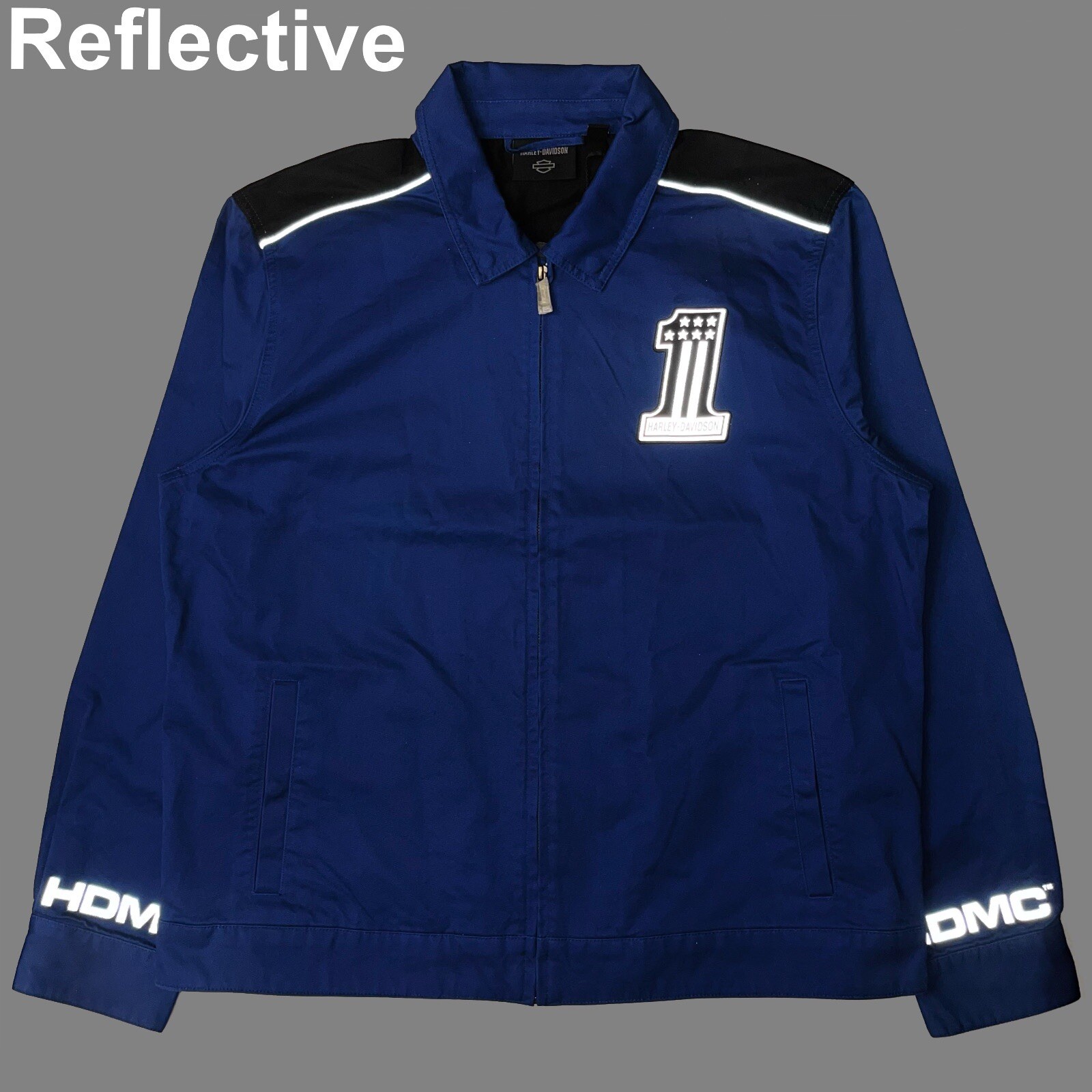 Men’s XL - Harley Davidson #1 Full-Zip Work Jacket - Blue