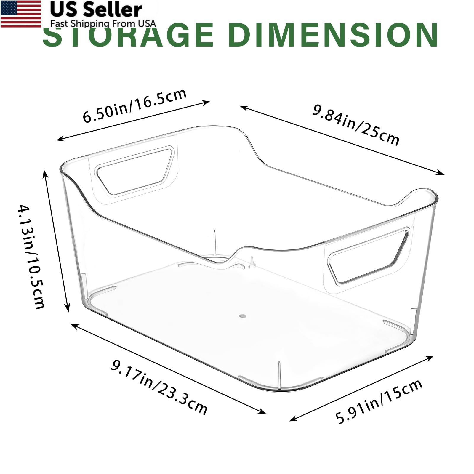 AntStep 12 Pack Clear Plastic Storage Bins, Pantry Organizers Medium,