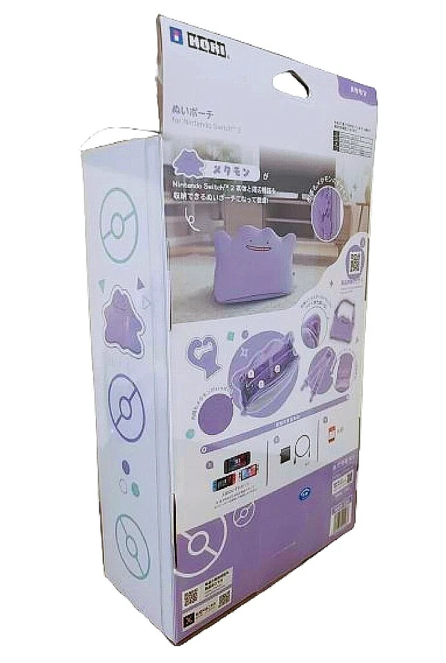 HORI Ditto Plush Pouch & Storage Bag 2-Piece Set Nintendo Switch 2 Pokémon Case