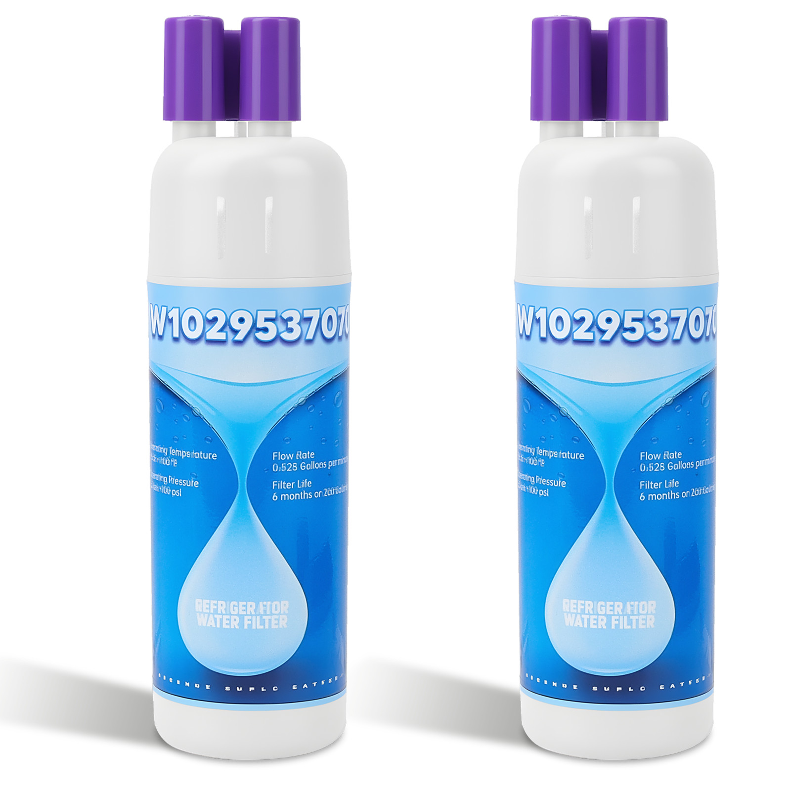 2Pack Replacement Refrigerator water filter 10295370A KAD1RXD1 P8RFWB2L WHR1RXD1