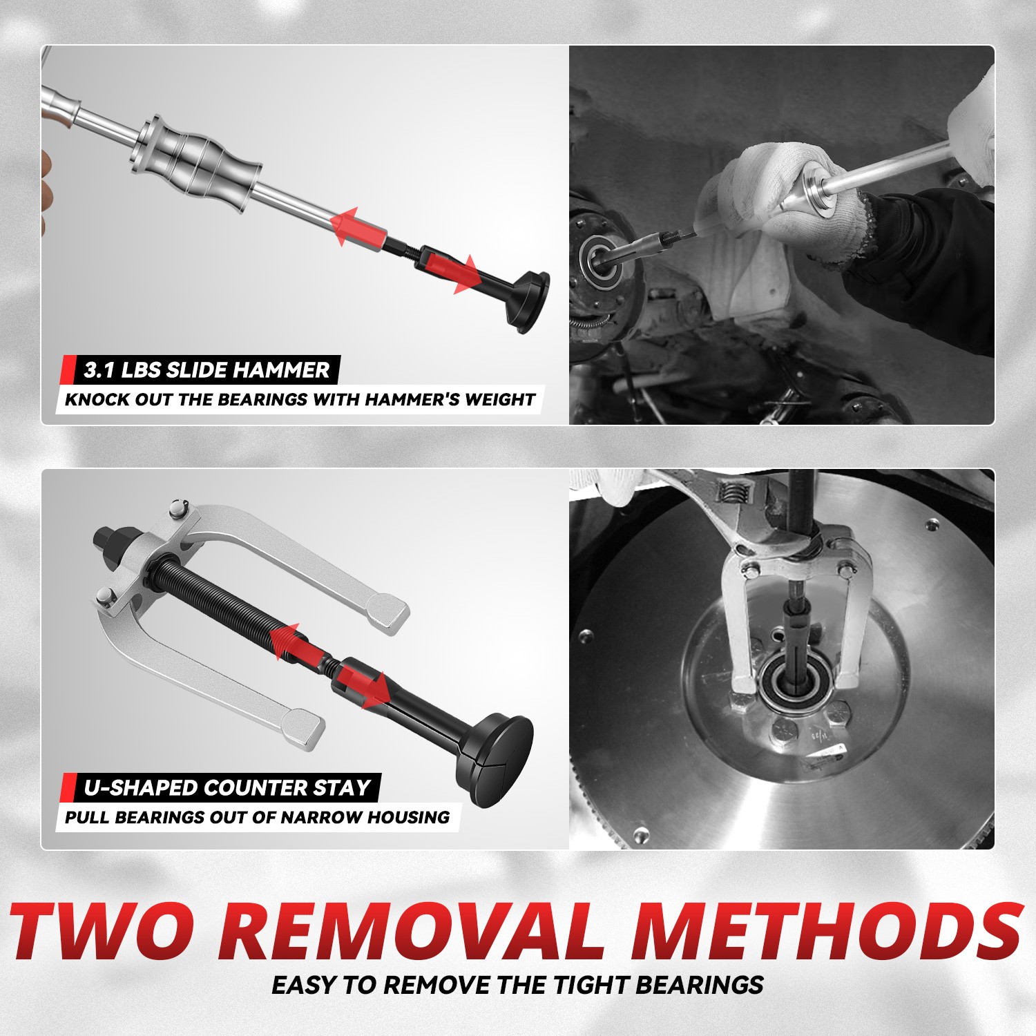 16Pcs Blind Hole Pilot Internal Extractor/Remover Bearing Puller Set Kit w/ Case