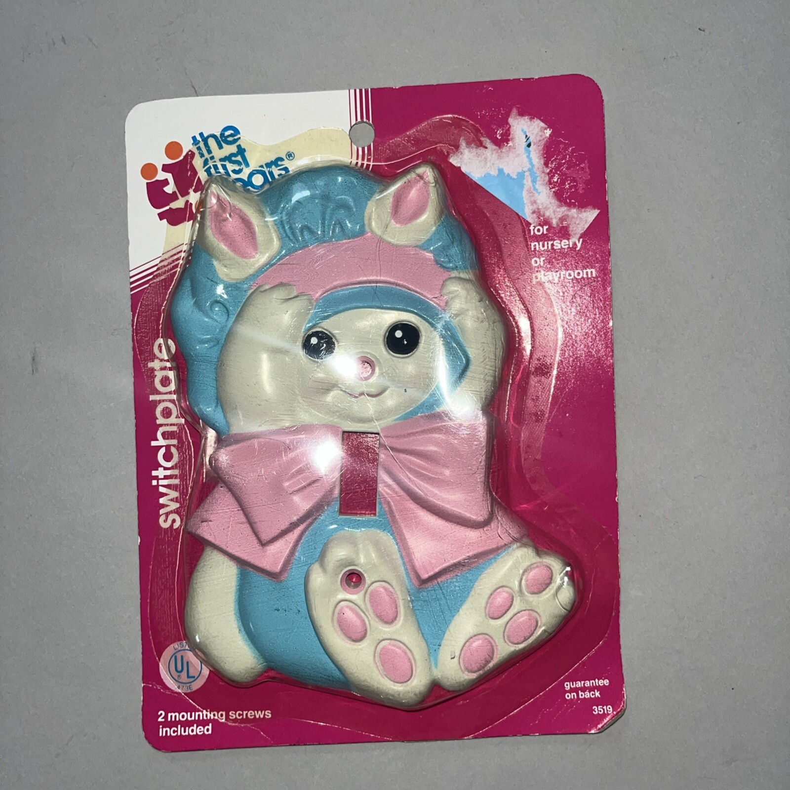 New VTG 1975 The First Years Pink & Blue Baby's Room Switchplate Cover