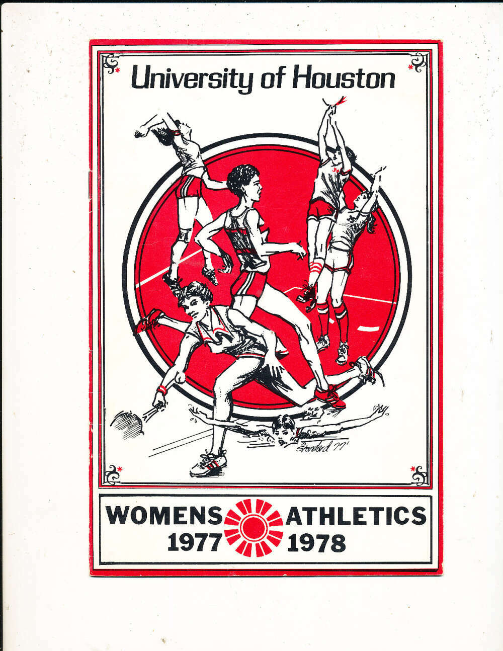1977 University of Houston Women's Athletics press media guide bxot