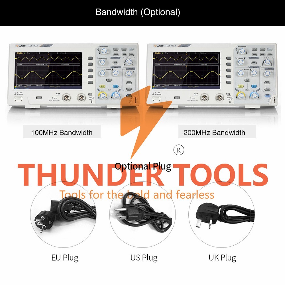 Thunder Tools Owon SDS1202 Oscilloscope Oscillometer Digital Storage