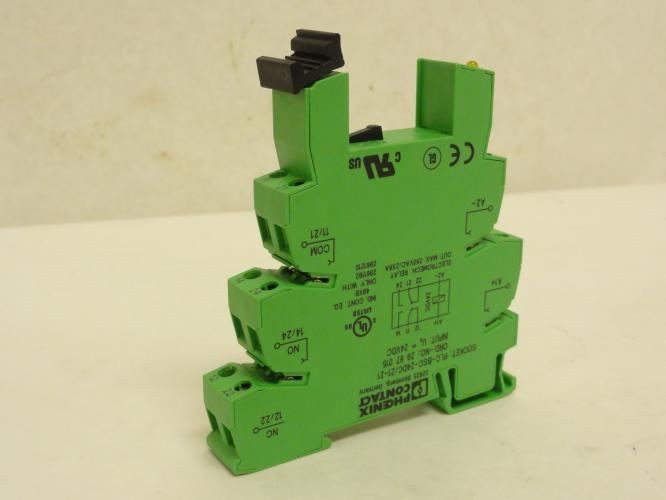 207476 Old-Stock; Phoenix PLC-BSC-24DC/21-21 Relay Socket 29-67-015; 24VDC