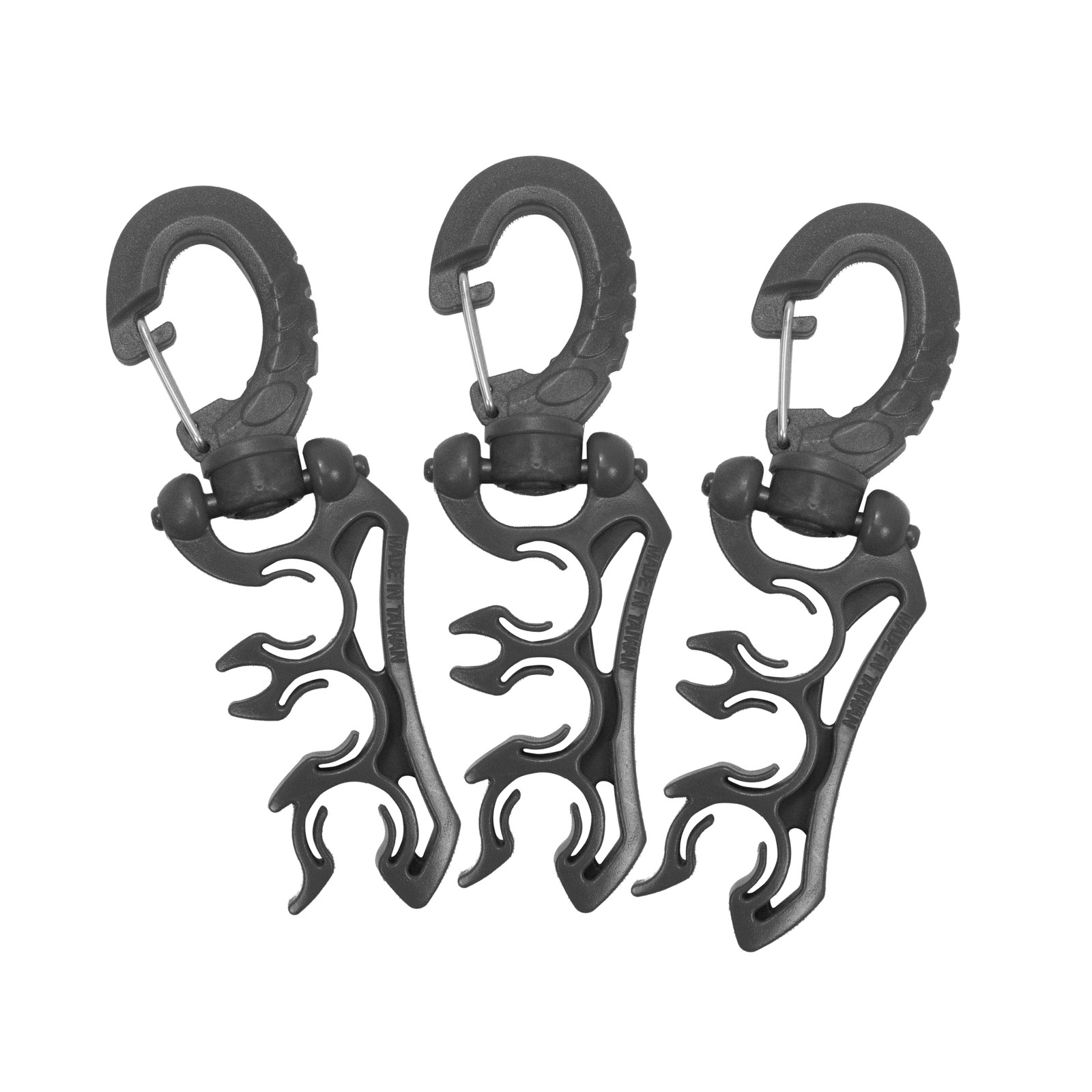 Scuba Choice Triple Hose Holder Clip 3-Pack Scuba Organizer, Black