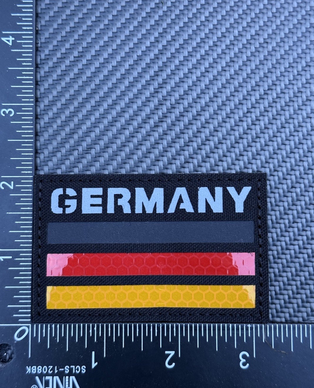 Germany IR Infrared Reflective flag tactical morale hook patch Black