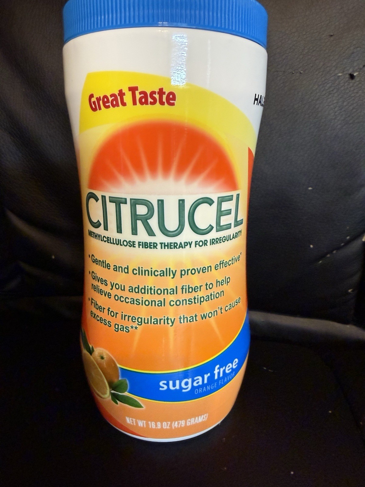 Citrucel Sugar Free Gluten-Free Orange Flavor Fiber Supplement Powder 16.9 oz