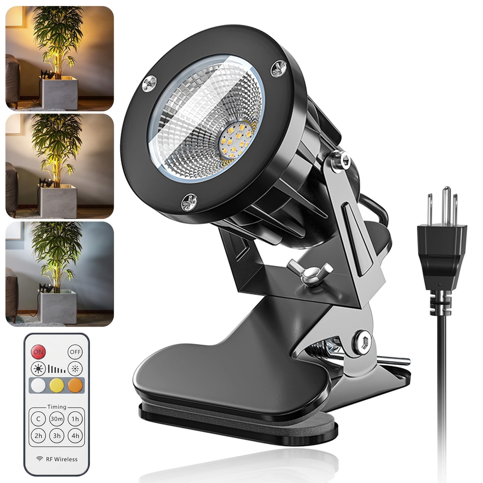 Clip On Spot Light Indoor with Remote, 3 CCT Dimmable Spotlights