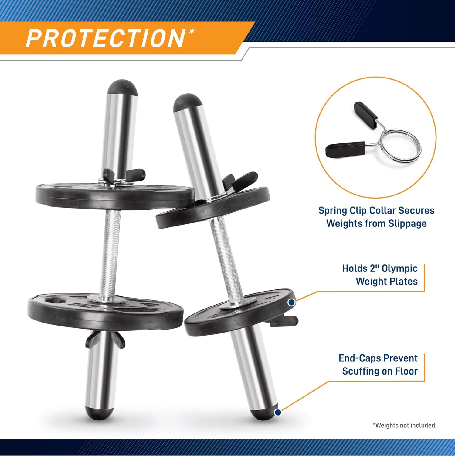 Hollow Curl Bar and Dumbbell Handle Set with Spring Collars