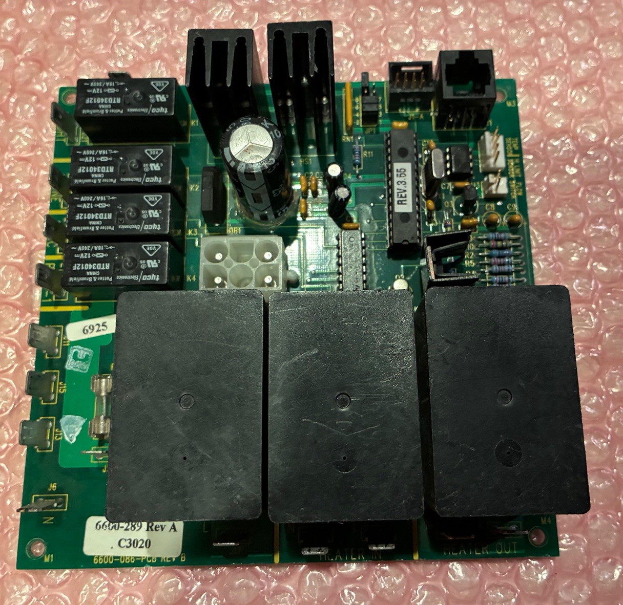 Sundance Spas 6600-289 /rev 3.55 Circuit Board ( Repaired & Tested)