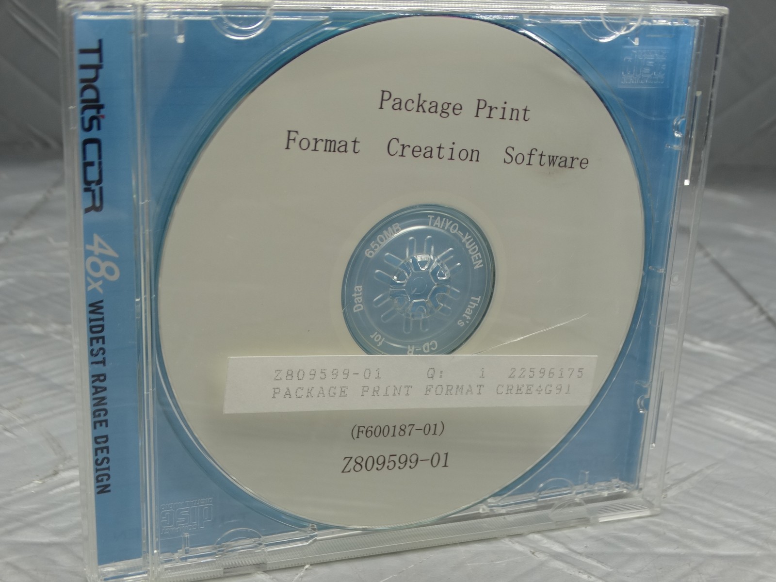 Package Print Format Creation Software Z809599-01