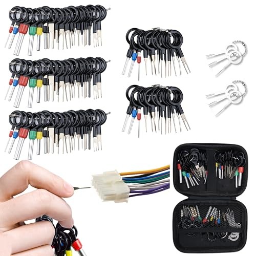 Terminal Removal Tool Kit, Depinning Tool Electrical Pin Removal Tool, 82 PCS