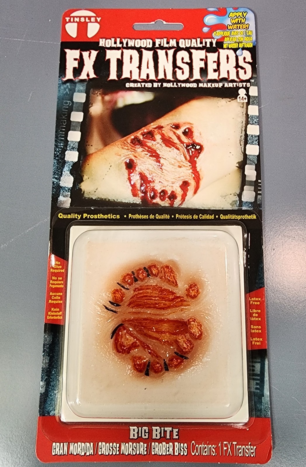 Tinsley Transfers 3D Big Bite Mark FX Transfer Prosthetics Halloween Makeup NEW!