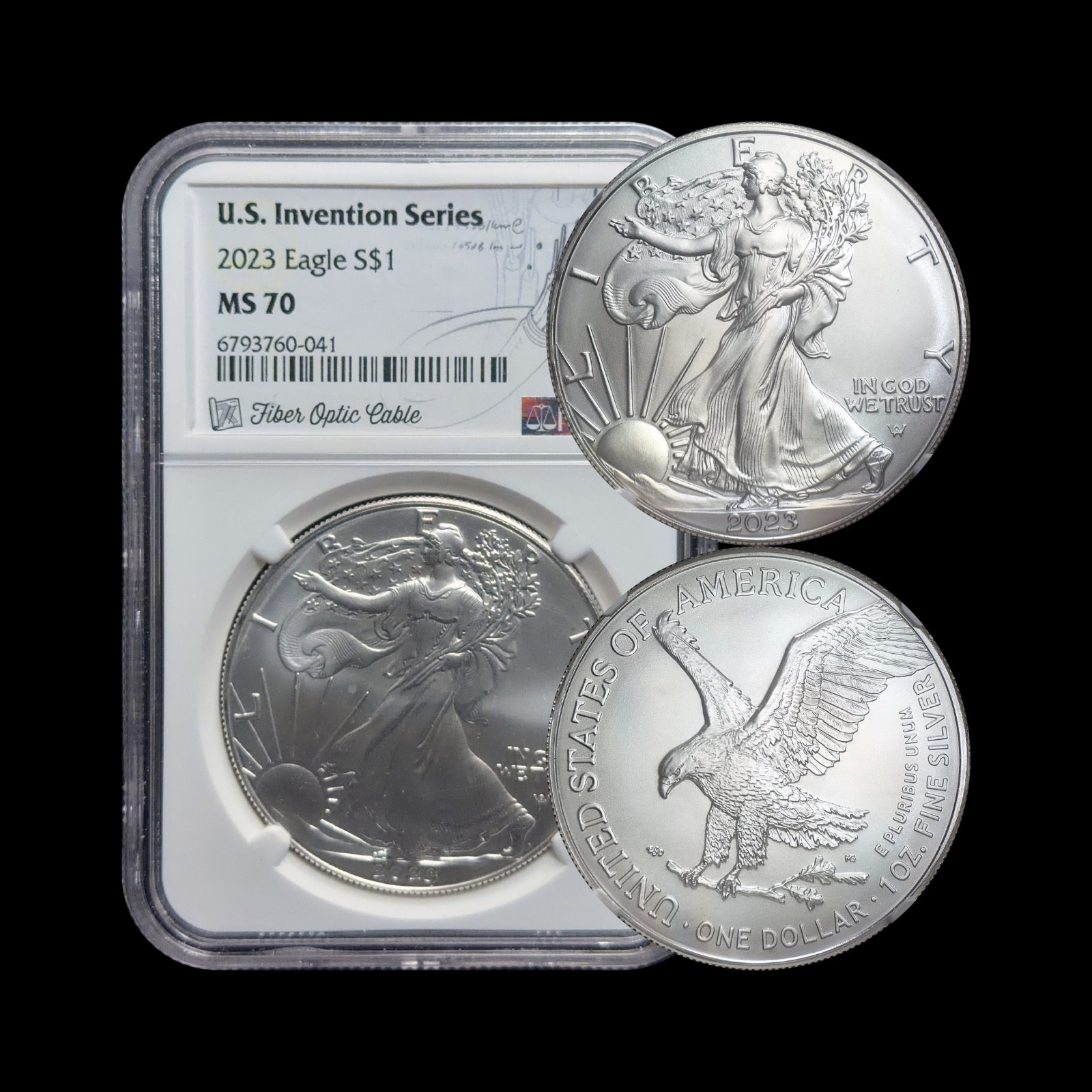 UNITED STATES. 2023, 1 Dollar, Silver - NGC MS70 - Top Pop 🥇 American Eagle ASE