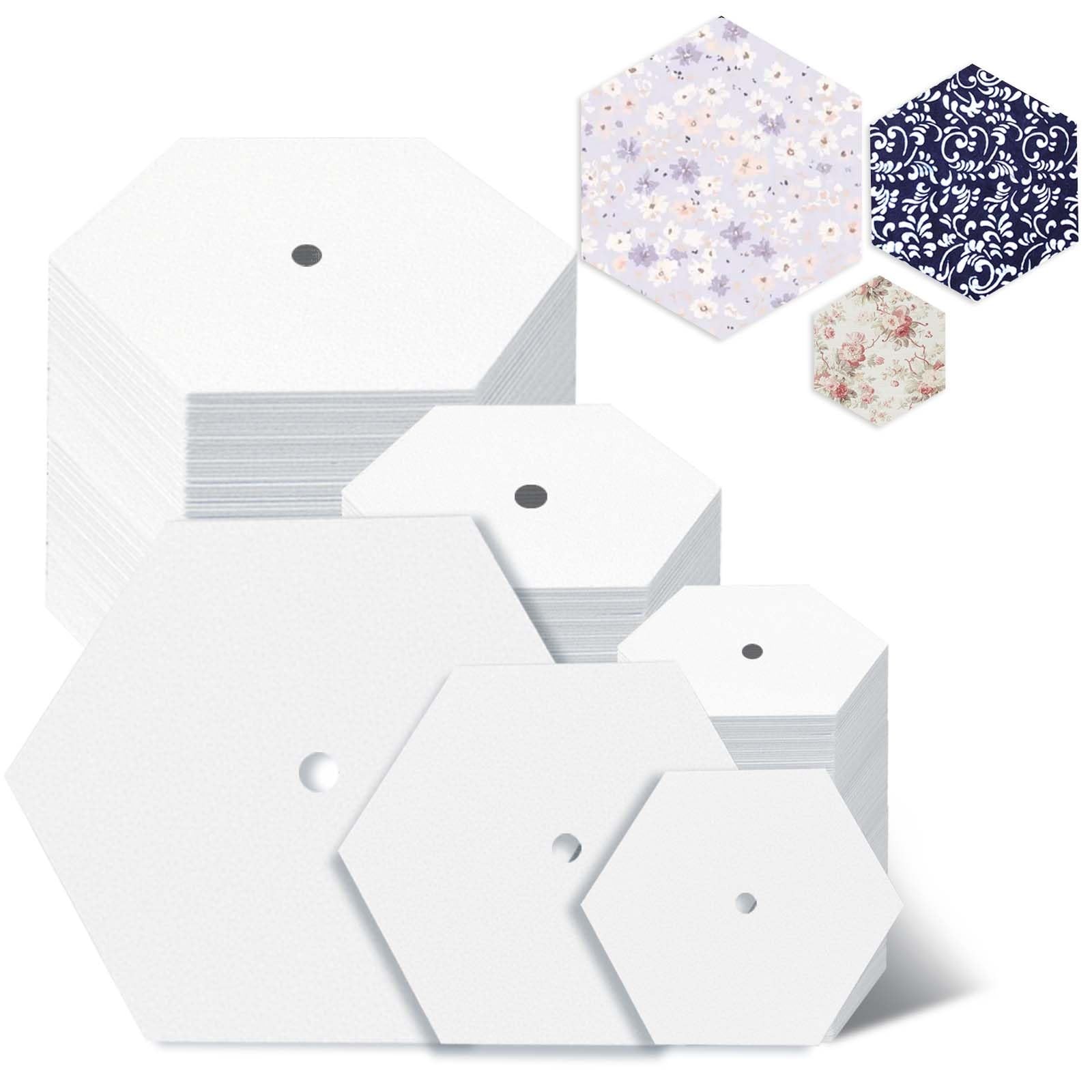 420 PCS Piecing Paper for Quilting（1", 1.5" and 2"）, Mixed Size, White