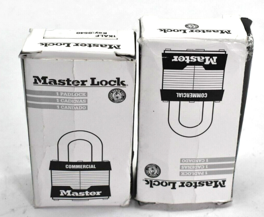2 Pack Master Lock Commercial 1KALF 1-3/4" Laminated Steel Padlock Keyed Alike