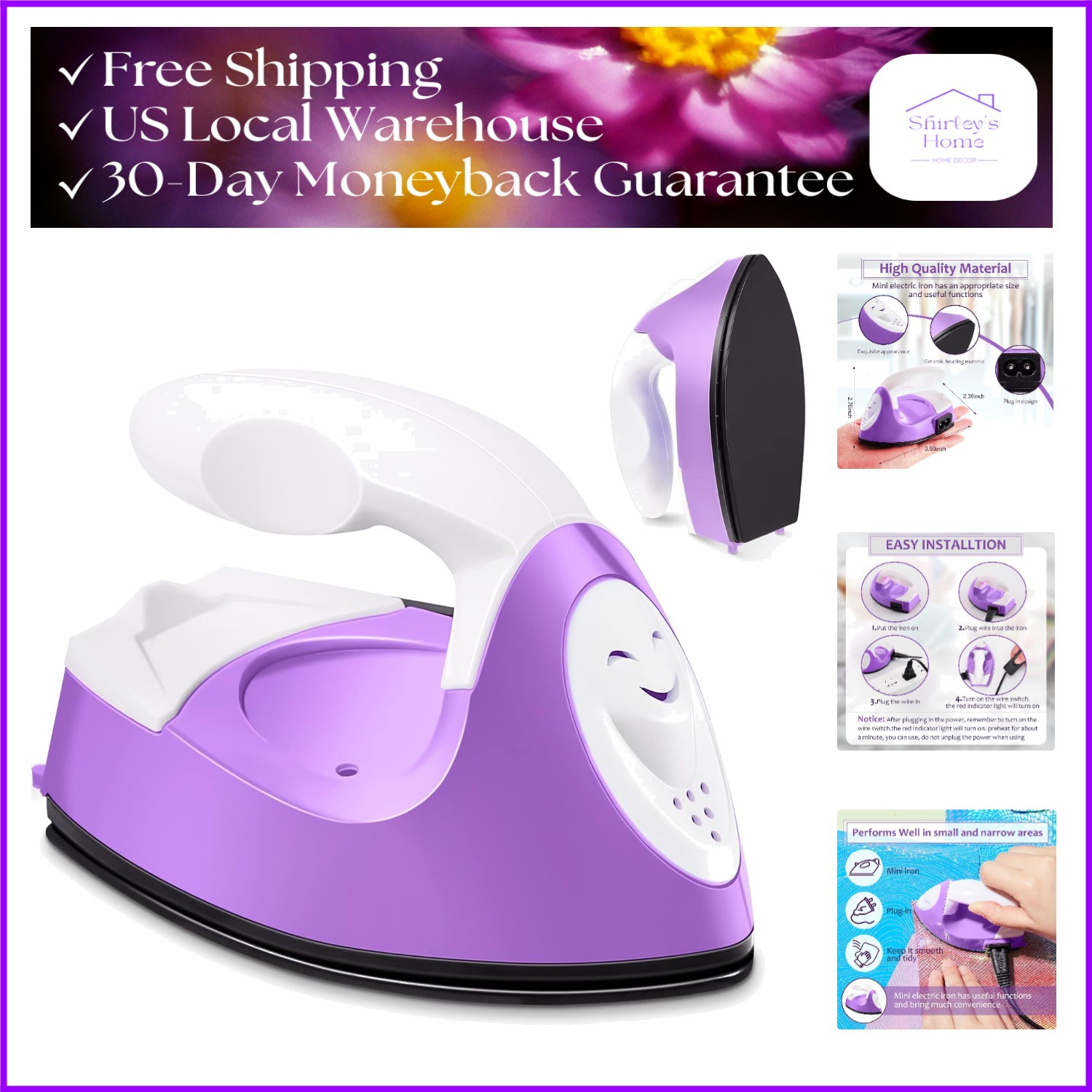 Compact Mini Heat Press Iron - Perfect for Small Projects & Fabric Types!