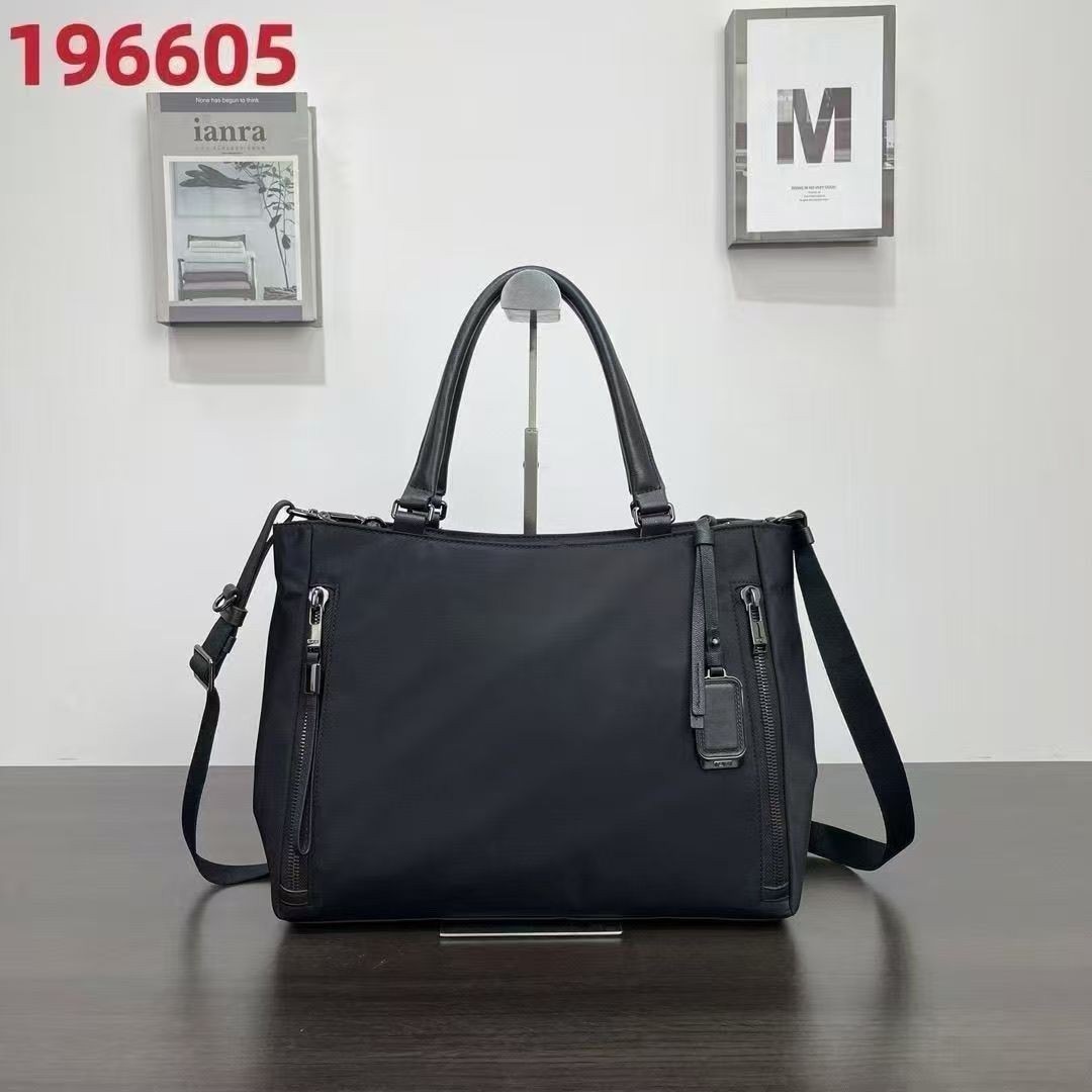 High quali1:1 TUMI Valetta VOYAGEUR 196605 Black Medium Tote Business Bag Outlet