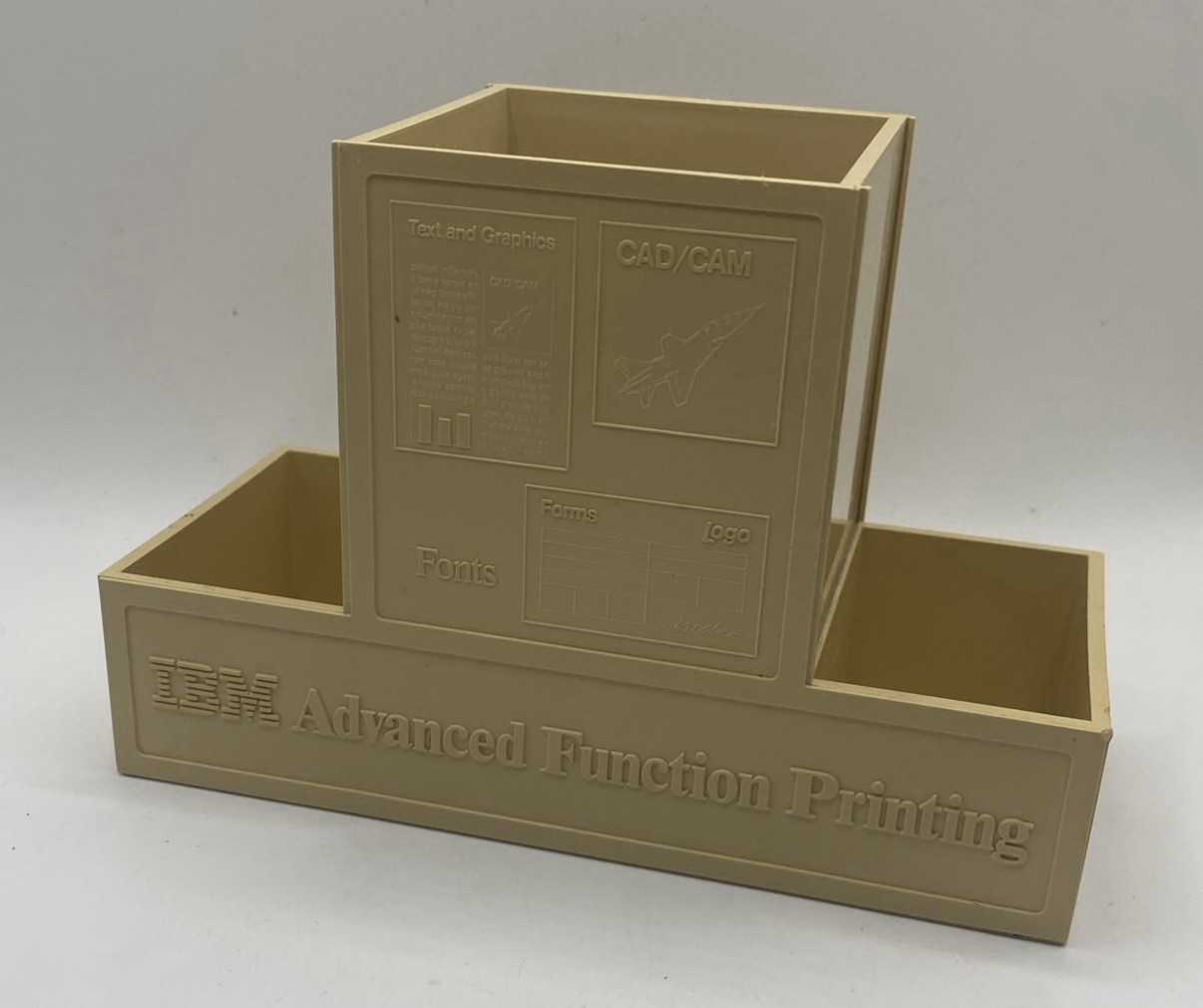 Rare Vintage IBM Advanced Function Printing Advertising Desktop Pencil Holder