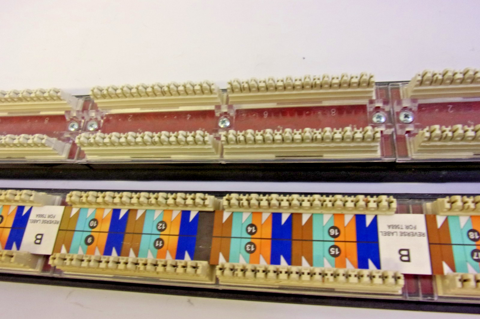 (2) 24 Port Data Patch Panel. Cat 5e RJ45 Rack Mount 1U