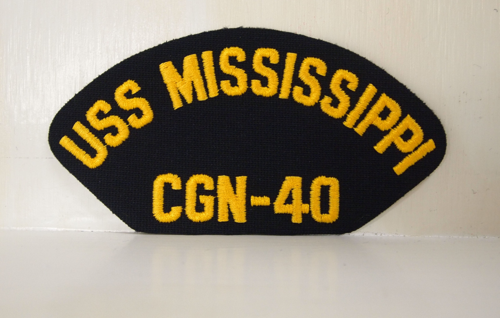 2 US Navy USS Mississippi CGN-40 Patches Ship Boat Patch