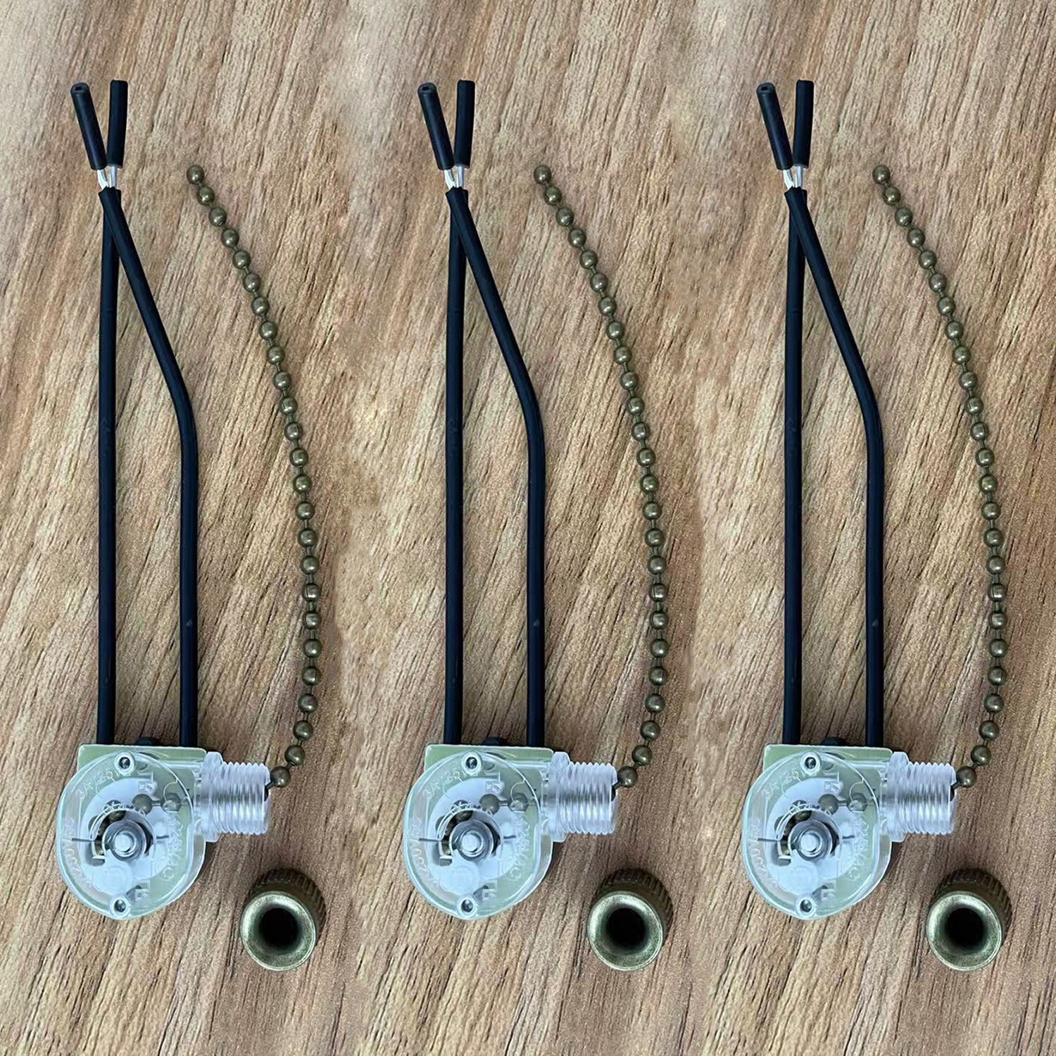 Ceiling Fan Switch Zing Ear ZE-109 Two-Wire Light Switch Wall Lights Pul 3Pack