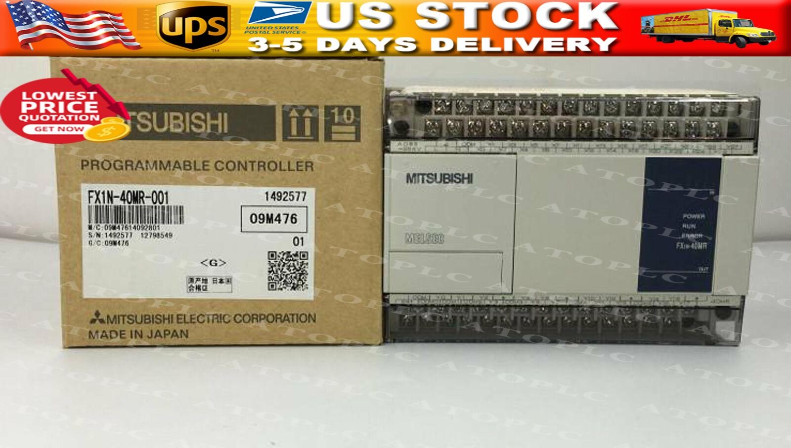 Mitsubishi FX1N-40MR-001 Programmable Controller One New FX1N40MR001