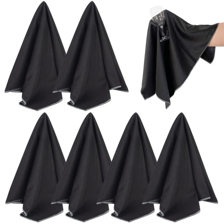 Microfiber Glass Polishing Cloths Large Size Thick Lintless Drying Towels for...