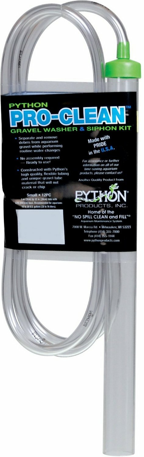 Python Pro Clean Aquarium Vacuum Gravel Washer  12PC Small 1x12"