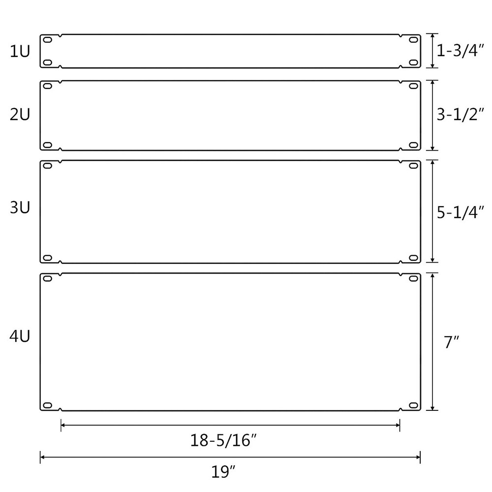 19" 4U Blank Space Panel Plate Rack Mount Network Server Data Filler Spacer