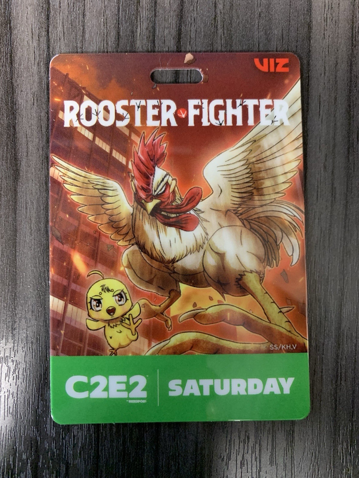 Rooster Fighter Collectible Comic Con Badge Viz C2E2