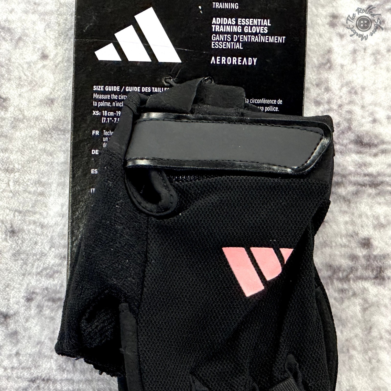 NWT - Adidas Essential Training Gloves - Black/Pink - Fingerless - Size S
