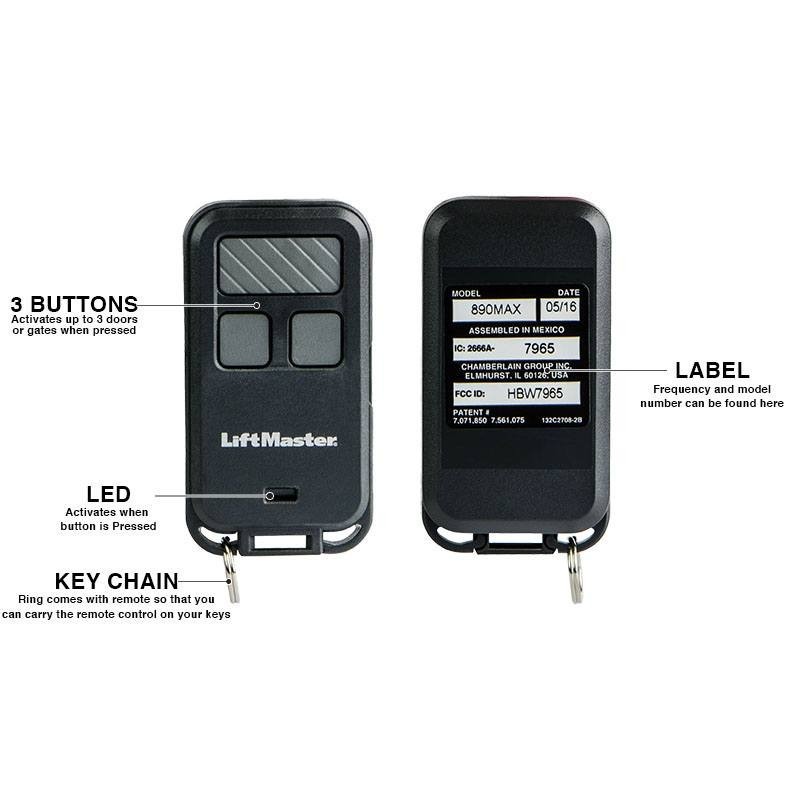 10x LiftMaster 890MAX Universal Garage Remote - 100% Authentic OEM