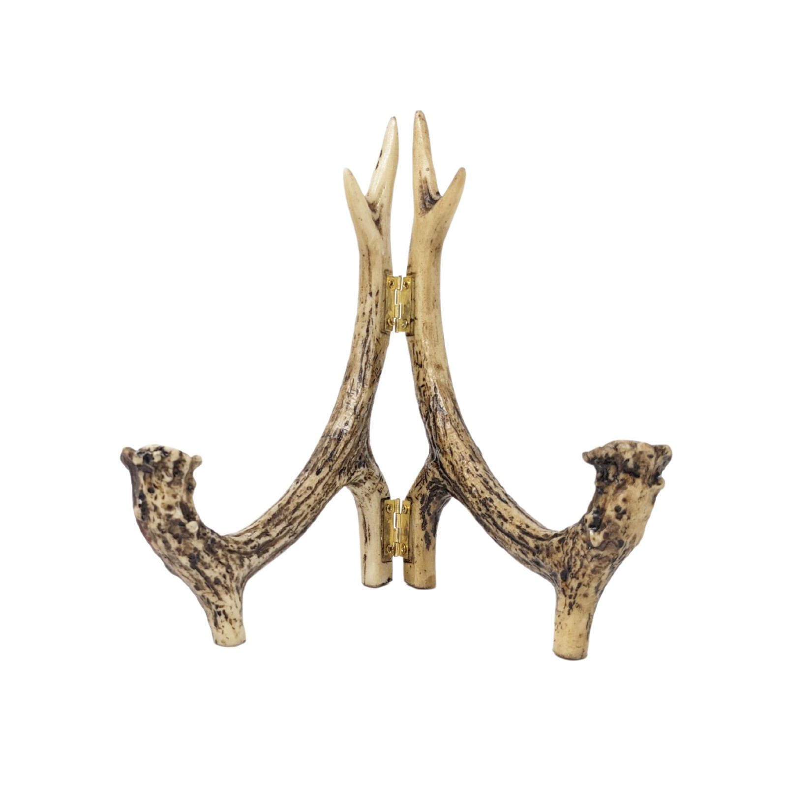 Resin Antler Easel Stand – Rustic Cabin Display for Plates, Books, Photo Frames
