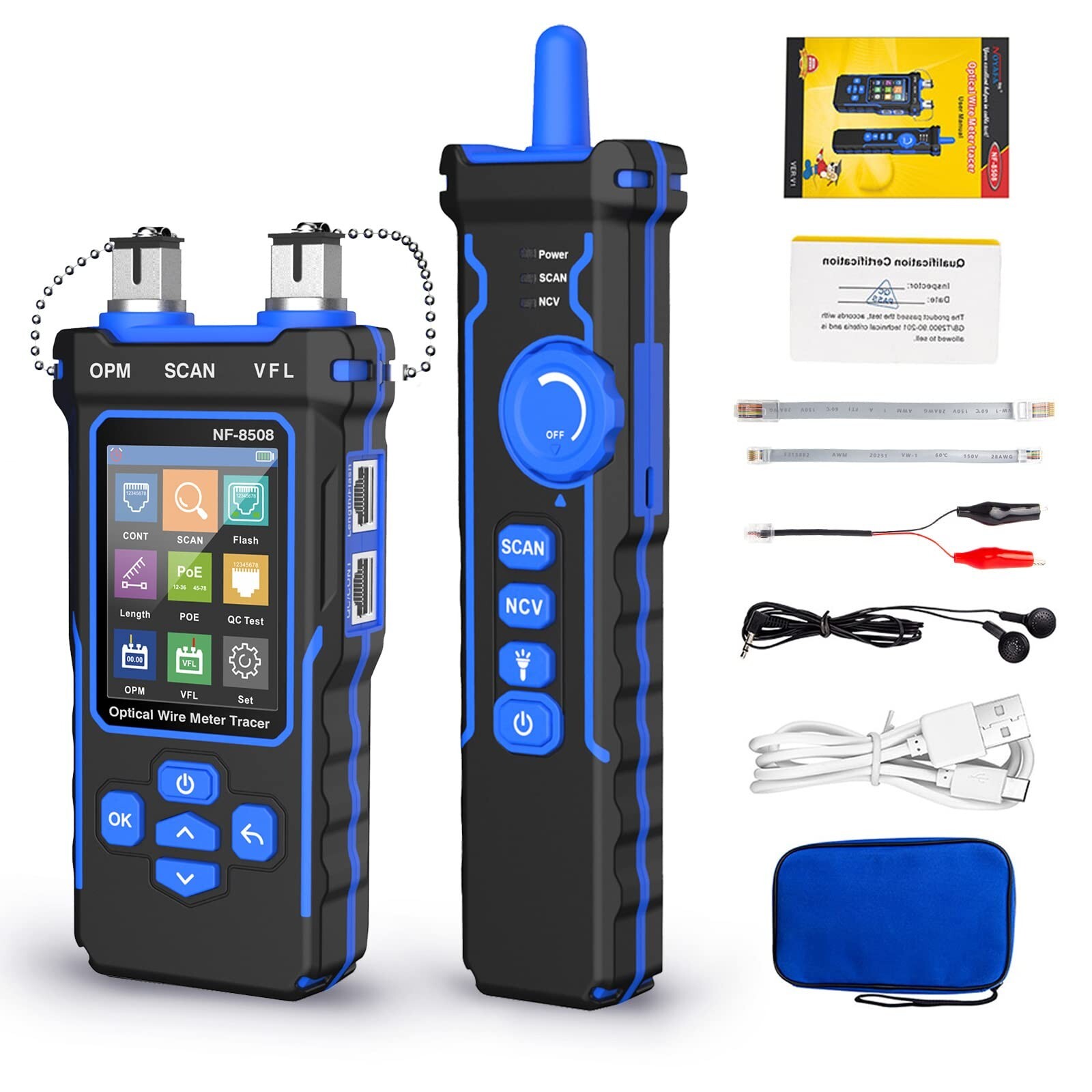 NF-8508 Network Cable Tester ,Power Meter Tester LAN Optical Meter Cable Tracker