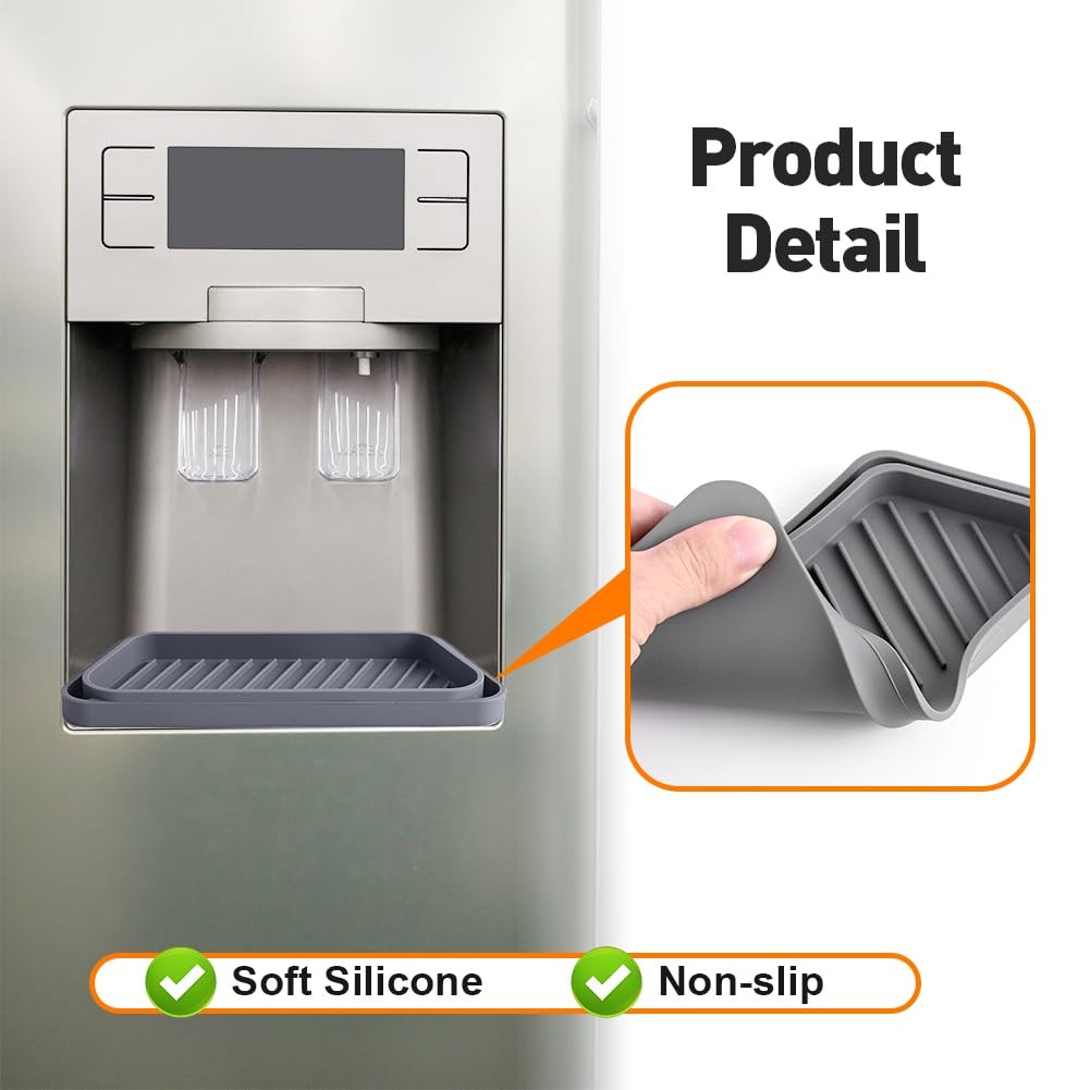 Cuttable Silicone Drip Tray Absorbent Quick Compatible with Samsung/Whirlpool/GE