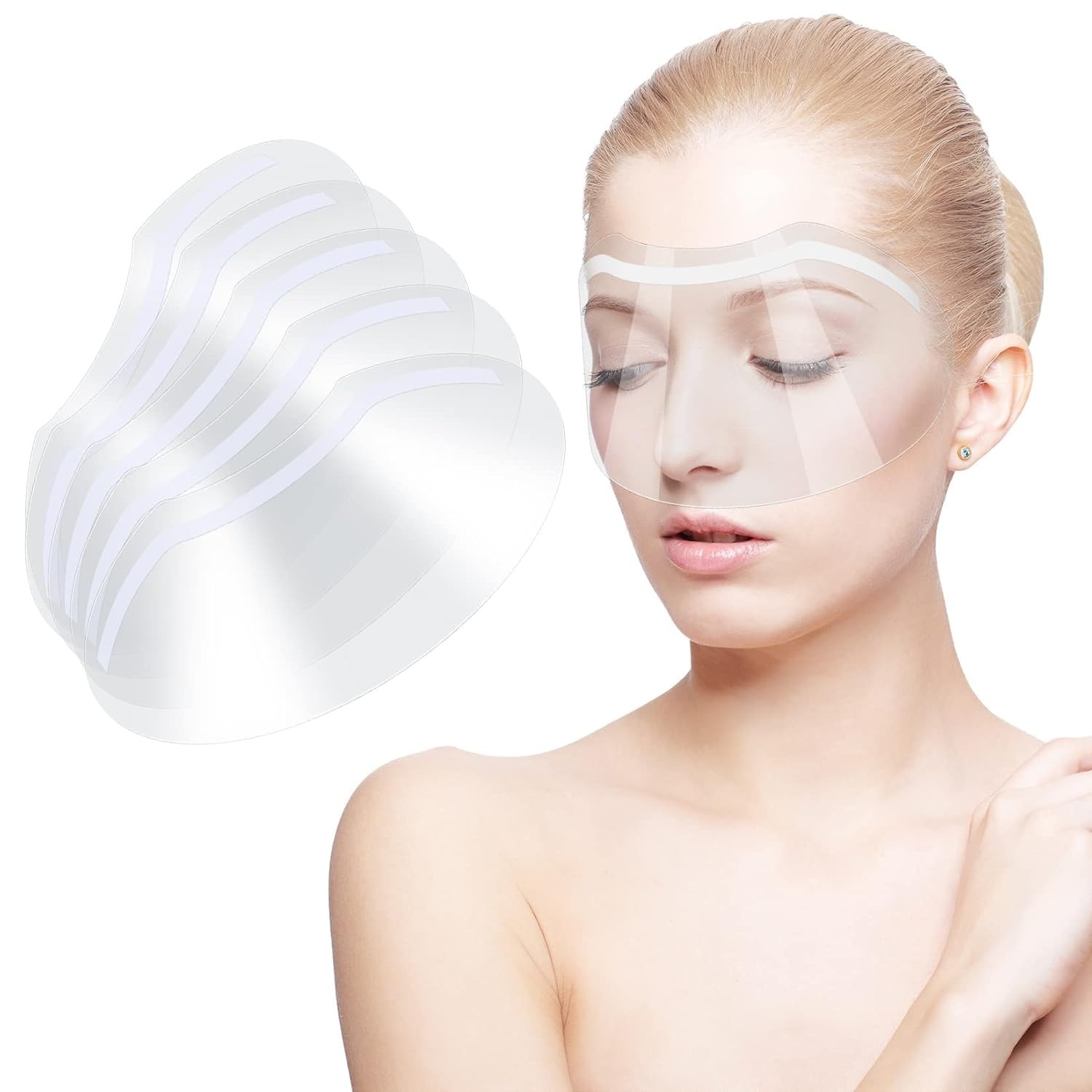 50 Pcs Shower Face Eye Shields, Eyebrow Shield Visors, Eyelash...