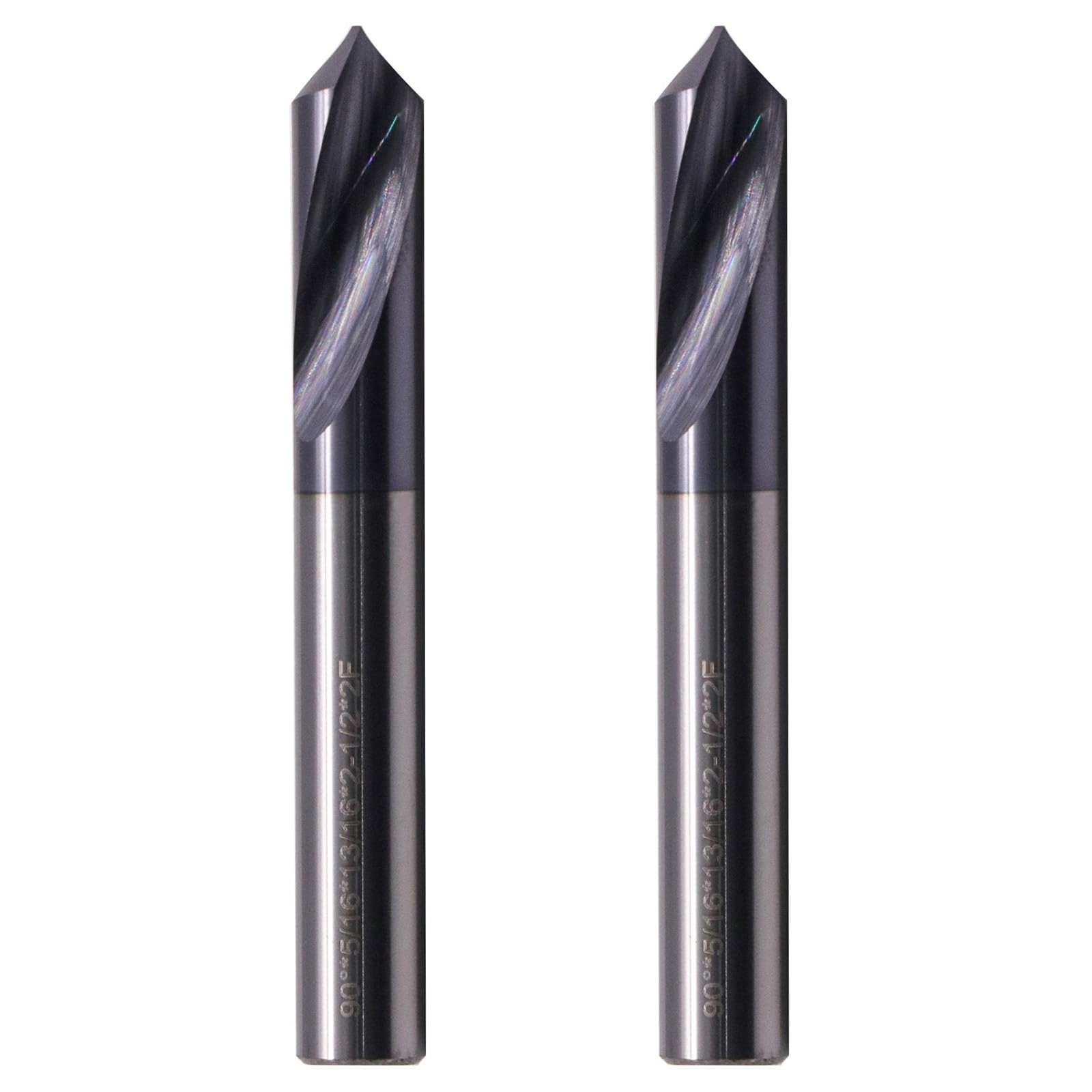 BestParts High Performance 2Pcs Solid Carbide Spotting Drill - AlTiN Coated, ...